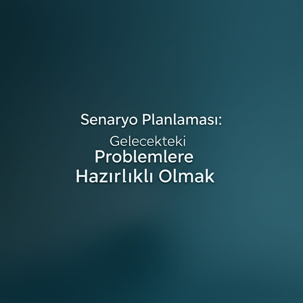 Senaryo Planlaması: Gelecekteki Problemlere Hazırlıklı Olmak.